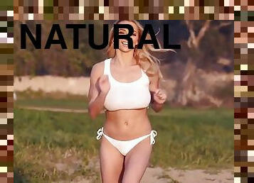 Big natural tits compilation - babes in erotic solo outdoors & indoors