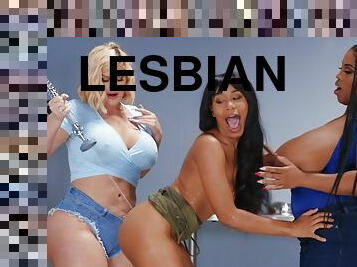 I'll Fuck Who She's Fucking: Julie Cash, Jenna Foxx, Maserati XXX - wild interracial lesbian threesome
