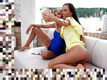 Amazing lesbian sex between models Cayenne Hot and Missy Luv