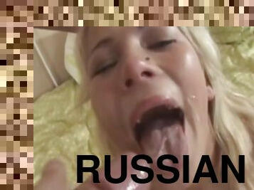 Russian Blonde Sex With Vibrater and Facial Cumshot Moment