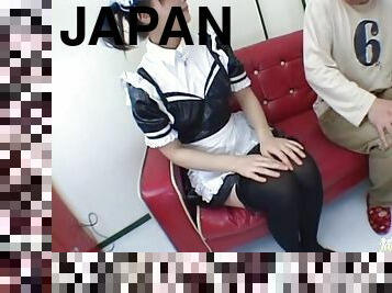 Kinky Japanese maid Yuki Hoshino enjoys getting fucked hard