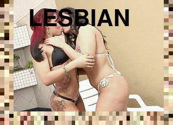 Passionate lesbian sex with lot of puss licking - Sabrina Senn & Paola
