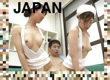 Lucky patient enjoys fucking two cock hungry Japanese nurses