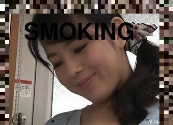 Smoking hot Mishima Natsuko gets her hands on a delicious boner