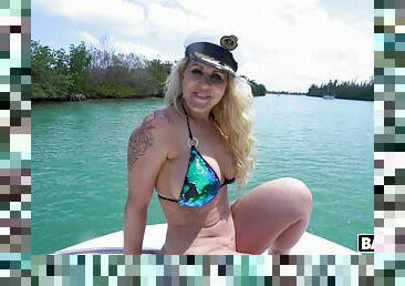 Provocative blonde wife Ryan Conner gets fucked on the boat