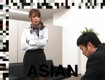 Asian secretary Mihiro drops her clothes to have sex with her boss