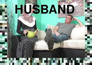 Annoyed husband wants sex from his wife