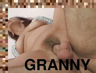 Seamstress granny fucks with client