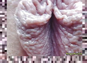 Close up masturbation and fingering of my girlfriend hot pussy