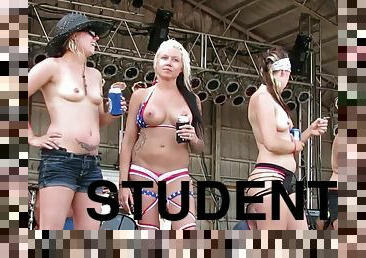 Real Biker Chicks Going Real Wild In Iowa -Students
