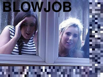 Provocative Lois Loveheart invited her friends to give blowjobs