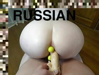 rumpe, russisk, strapon, amatør, anal, eldre, lesbisk, bbw, pov, baller