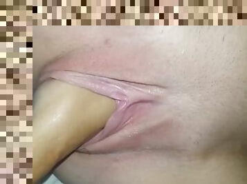 Close up fisting pregnant wife