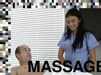 Big cock gets hard and horny during massage