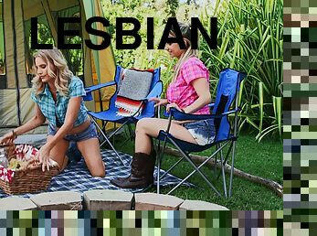 Lesbian sex in outdoors between Brianna Ray and Alana Luv