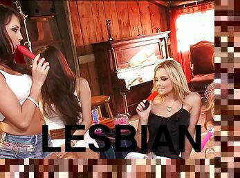 Four Crazy Babes Go Lesbian