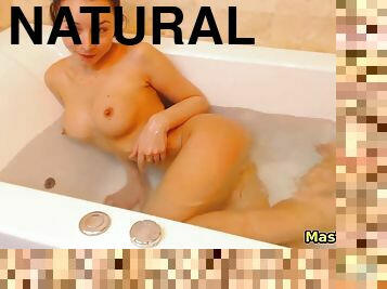Horny teen gets really naughty in the bathtub live