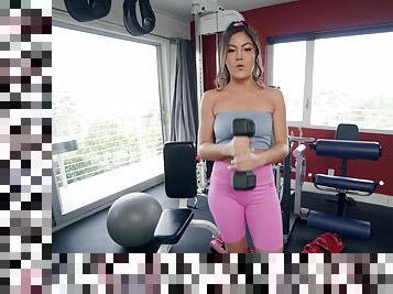 Asian pornstar Kendra Spade fucked by her personal trainer