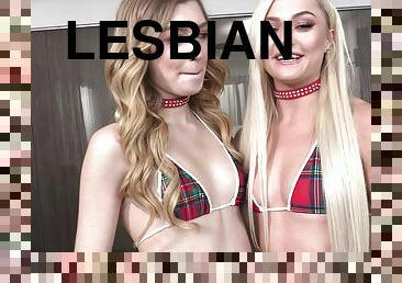 lesbo-lesbian, pornotähti, bikini, pikkurintainen