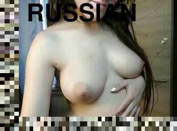 Naughty Russian milf fingering herself on webcam live