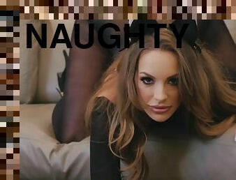 Naughty Kimmy Granger loves to dress up as a cat to get man milk