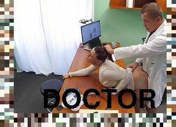 Horny brunette Alexis getting fucked in all possible ways by her doctor