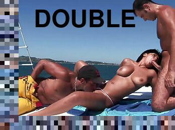 Babalou got doublefucked on a yacht and enjoyed it