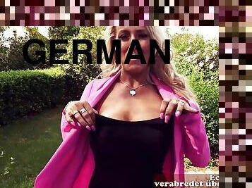 German big tits housewife Milf public pick up