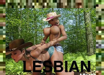 3d animation with big tits western lesbians