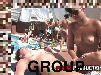 group fuck by the pool is the favorite sex game for Jessie Diamond