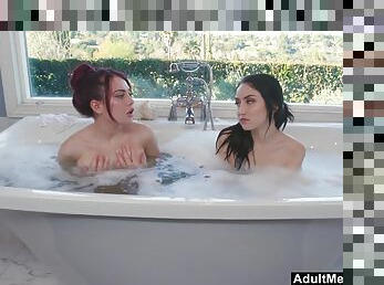 lesbian pussy licking in the bath is a fantasy of horny Sabina Rouge