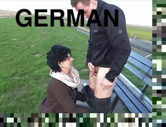 German old granni outdoor fuck
