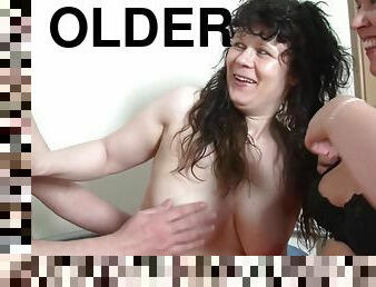 Two chubby older women facesitting and fucking