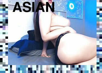 asiatique, cul, gros-nichons, masturbation, amateur, babes, ados, webcam, brunette