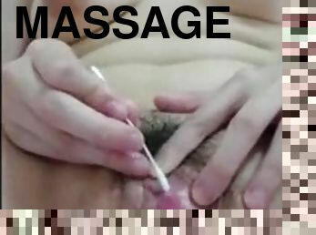 Namika, 30 years old from Tokyo. My clit massage with a cotton swab.