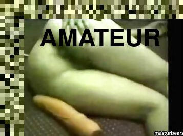 masturbation, vieux, amateur, jouet, joufflue, plus-agée, solo, trou-du-cul