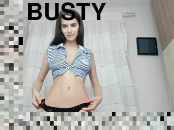 Busty Sexy Brunette Bombshell Offers All Out Private Webcams