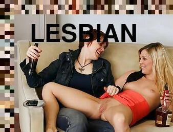 Hardcore lesbian threesome party with Amber Rayne and her friends