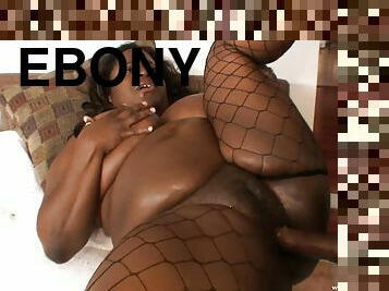 Buxom ebony BBW Ms. Kitten Black gets her fat ass pounded hard