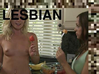 Lesbian roommates Lena Nicole and Abigail Mac have a foursome