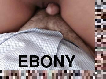 Big Tits Ebony Amateur Rubs Herself On A Dick