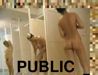 intimate scenes in public shower room