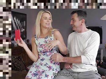 Skillful dad shares sexual experience with son's slutty GF