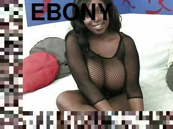 Ebony babe Ms. Panther gets her tight cunt plowed without mercy