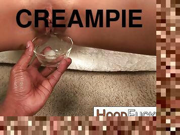 Gabriella Romano enjoys interracial creampie with cum dripping out of her pussy