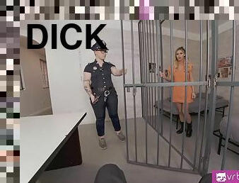 pornstar, belle, uniformes, prison-prison, bite