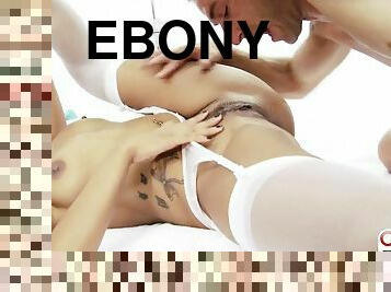 Ebony nurse gets pounded