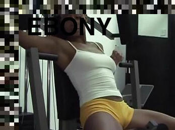 Lala is an ebony chic who has a tight, hard body because she works at a gym