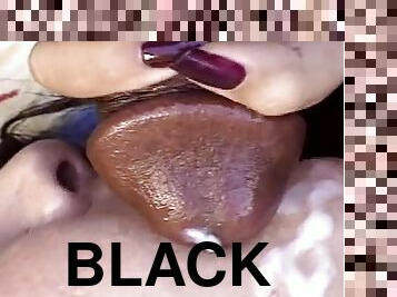 Mouthful of cum from a black fucker who is not her husband