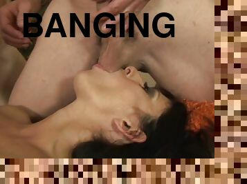 Nikki Daniels gets pounded hard in this red hot gang bang scene.